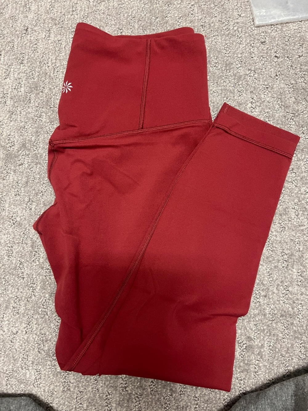 Athleta Brick Red High-Rise 7/8 Leggings